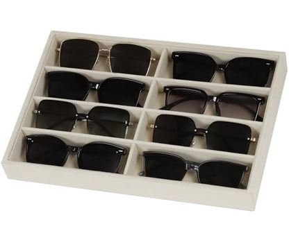 Large Velvet Sunglasses Storage Organizers Jewelry Organizer, Velvet Jewelry Organizer, Large Jewelry Drawer Organizer Tray, Eyeglass Organizer Earring Holder Ring Display (Sunglass Tray) - size: Sunglass Tray