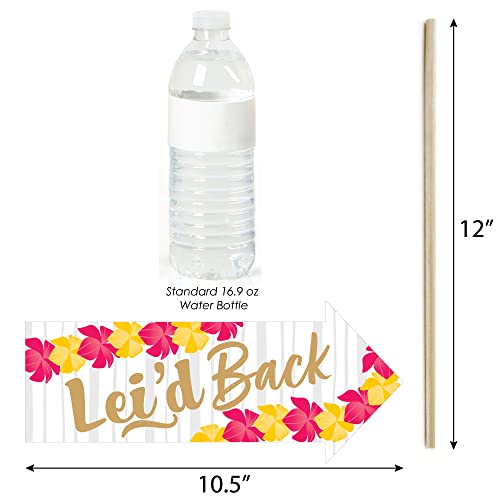 Big Dot of Happiness Funny Last Luau - Tropical Bachelorette Party and Bridal Shower Photo Booth Props Kit - 10 Piece - color: Luau