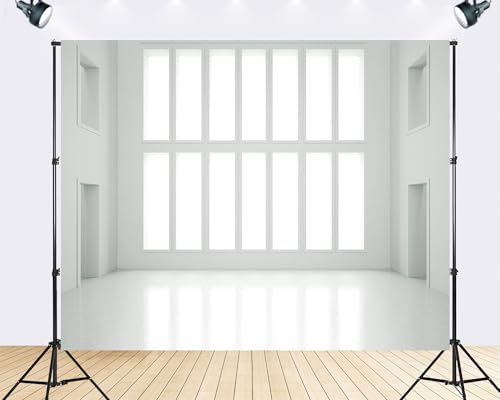 Trykid 17x10ft Bright White Empty Room Backdrop Minimalist Studio Atmosphere Photography Background Modern Art Gallery Clean Event Backdrop Party Decoration Photo Booth Prop Fabric - size: 17x10ft