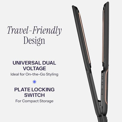 HOT TOOLS Professional Rose Gold Digital Extra Long Flat Iron, 1-1/2 inch - color: Black, size: 1-1/2 Inch