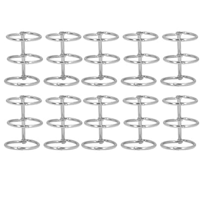 3 Ring Metal Loose Leaf Binders Stainless Steel Book Rings Photo Album Binding Spines for Notebook Travel Diary 10Pcs (25mm) - size: 25mm