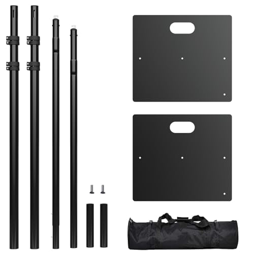 TOCRETOARE Heavy Duty Backdrop Stand, 8x10ft Pipe and Drape Backdrop Stand Kit with Upgrade Clip on Telescopic Poles Frame and Metal Base, Background Holder for Parties Wedding Birthday Photography - size: 8x10FT-with Upgrade Clip on