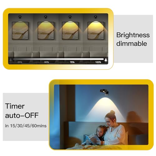 3pack Battery Picture Lights for Wall ,Painting Light Rechargeable with Remote&Motion Sensor 2in1,Wireless Display Art Light Dimmable,Led Accent Wall Light Highlight Picture with 3 CCT for Gallery