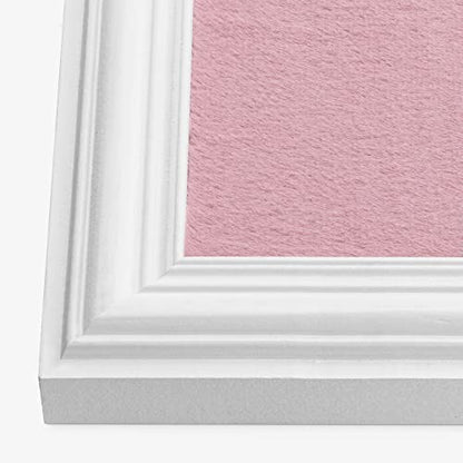 Navaris Framed Fabric Bulletin Board - 18 x 24 inches Plush Jewelry Organizer Pinboard for Wall - Memory Memo Pin Board - Rose with White Frame - color: White / Pink