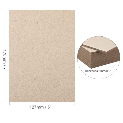 PATIKIL 7x5x0.2" Chipboard Sheets, 20Pcs 200PT Thick Book Board Binders Board Sturdy Bookbinding Supplies for Book Binding Cover, Gray - color: Gray, size: 7x5x0.2"