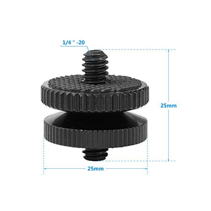 CAMVATE 1/4"-20 Male Thread Screw Double End (2 Pieces) - 2417