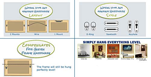 Hang It Perfect Picture Hanging Tool, Mirror Hanging Hardware, Adjustable, Metal, Black, 48"