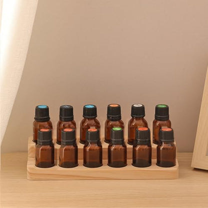Essential Oil Display Stand Solid Wood Essential Oil Holder with 2 Tier Display Organizer Essential Oils Box Organizer Storage Rack for Organizing Displaying Holds 12 Bottles Shelves for Oil - style: 2 Layers