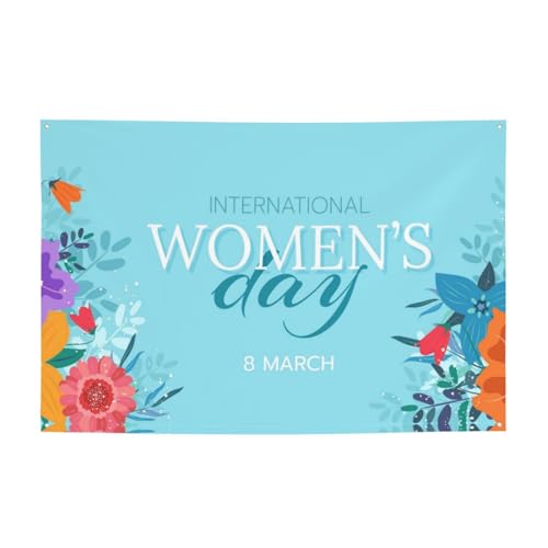 International Happy Women's Day March Backdrops 47 * 71 Inches Holiday Party Photography Background Indoor Outdoor Festival Photo Banner Booth Props Wall Decoration - color: Red