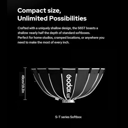 Godox S120T 120cm/47.2in Quick Release Umbrella Softbox Professional Foldable Softbox with Standard Bowen Mount & Diffusers for Photography Studio Photography Portrait Live Stream - size: 47.2 inch Softbox