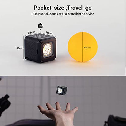 SmallRig RM01 Mini LED Video Light (3 Pack), Waterproof Portable Lighting Kit with Gels, Barndoor, Diffuser, Dimmable Fill Light 5600K CRI95, Lume Cube Camera Light for Stop Motion, Macro Photography - size: 3 Pack