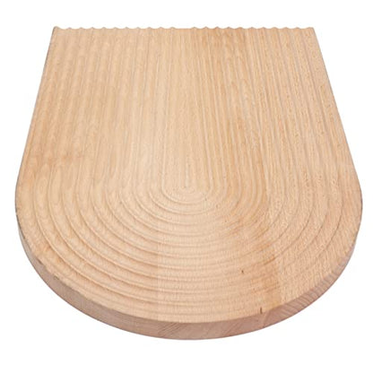 Wooden Bread Dessert Tray, Natural Beech Wood Multifunction Serving Tray, Geometric Design Bread and Dessert Plate for Home Kitchen, Parties, and Food Photography (Ellipse) - size: 13" x 9.4" x 1.2"