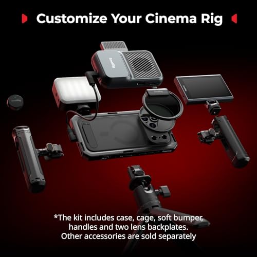 SmallRig Phone Video Cage Dual Handheld Kit for iPhone 17 Pro, Phone Rig with Wireless Quick Release Side Handle, 17mm T-Mount & Lens Backplate for Video Recording/YouTube/Live Streaming/Vlog - 5540 - style: Dual Handheld Kit