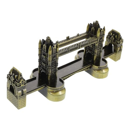 LUOZZY London Tower Bridge Metal Model European Craft Souvenir Home Office Decor Photography Prop Antique Bronze Sculpture Gift for Travel Lovers