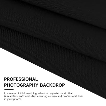 Professional Black Photography Backdrop10X8- Heavy-Duty Machine Washable Seamless Background for Studio & Video - color: Black, size: 10X8