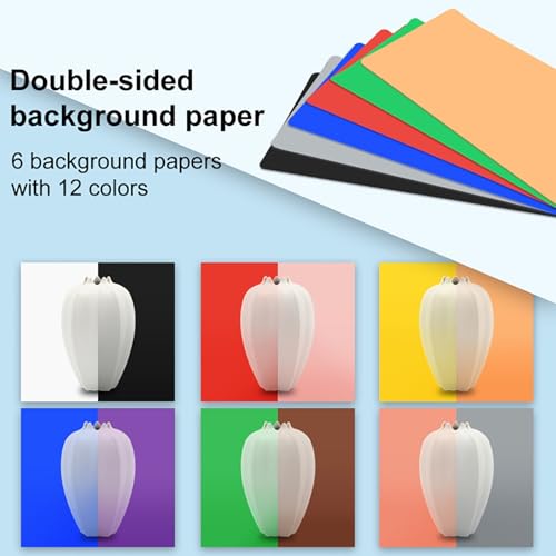 2026 Upgraded Photo Studio Light Box Photography, 10"x10" Professional Foldable Dimmable Shooting Tent Kit with CRI >95 102pcs LED Lights & 6 Kinds of Double-Sided Color Backdrops for Mini Products - size: 10*10 Inch