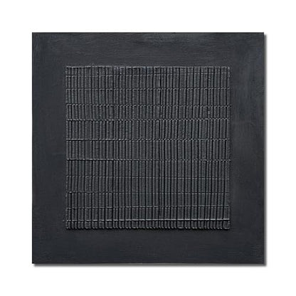 NANKAI Art Hand-Painted Thick Texture Black Canvas Abstract Art 24x24 inch Home Wall Art Deco Oil Painting - color: Nkhb295