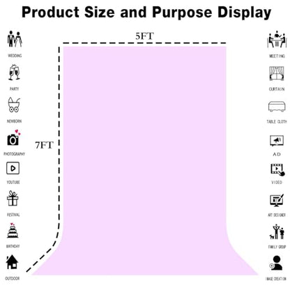 Light Purple Photo Backdrop for Photoshoot 5x7ft, Zoom Meeting Photography Backdrop Studio Shooting Props - color: Light purple, size: 5x7ft