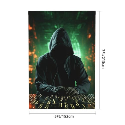 Hacker Attack Backdrop Background for Photography 5x7ft Photobooth Professional Photo Backdrop Curtains Video Photography Studio Photo Backgrounds Banner Booth Background Screen Parties - color: Hacker Attack