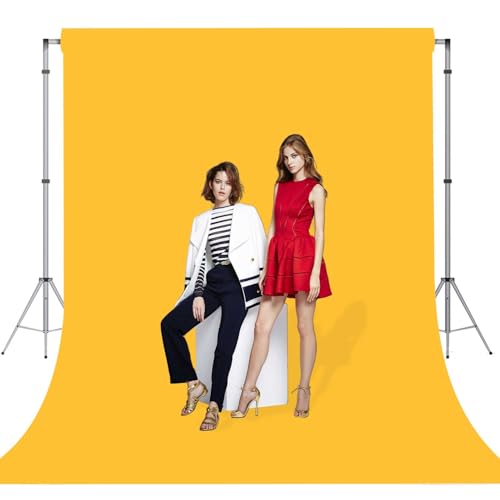 Yellow Photo Backdrop for Photoshoot Yellow Background for Photography Photo Backdrop Curtain for Party 6 x 9 FT - color: Yellow, size: 6x9 FT