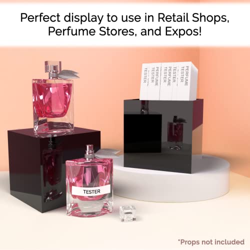 2 Pack 5" Acrylic Display Riser Box with One Open Side No Lid Versatile Preassembled Glossy Black Square Lucite Retail Product Platform or Merchandise Storage Bin by Marketing Holders - size: 5"w x 5"h Black