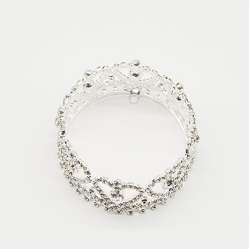 Zeroest Newborn Photography Crown Headband - Baby Princess Tiara for Infant Photo Shoots, Birthday Party -Rhinestone Prop - color: Silver 2#