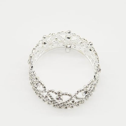 Zeroest Newborn Photography Crown Headband - Baby Princess Tiara for Infant Photo Shoots, Birthday Party -Rhinestone Prop - color: Silver 2#