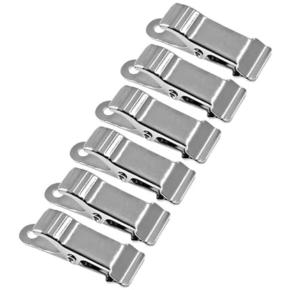 Hordion 20 Pcs Mini Alligator Clips 1/2 Inch Wide, Metal Crocodile Clamps Small Alligator Clamps Spring Clips for Photo Curtain Crafts, Silver