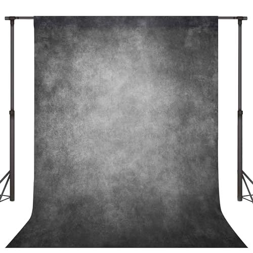 Dark Gray Gradient Photography Backdrop 6x9 FT Retro Abstract Textured Backdrops Professional Pictures Portrait Solid Color Background Party Photoshoot Banner Decoration Photo Booth Prop - color: Dark Gray, size: 6x9 FT