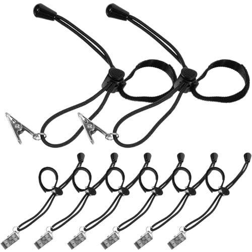SECFOU 8pcs Photography Backdrop Clamp and Background Cloth Clip Set for Studio Photo Video Adjustable Backdrop Fixing Clips