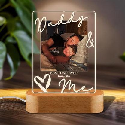 Personalized Photo LED Night Light for Dad, Custom Picture Dad Night Light, Father Day LED Lamp, Gift from Daughter and Son, Daddy Gift, Grandpa Gifts, Father Day Gifts - color: Style 11