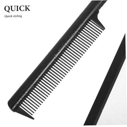 2pcs V-shaped Hair Straightening Comb Professional Black Hairdressing Tools for Touch-up