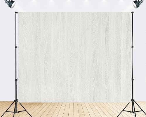 Trykid 10x7ft Light White Washed Wood Backdrop Bright Clean Soft Neutral Photography Background Bridal Shower Party Decoration Tapestry Photo Booth Prop Fabric - size: 10x7ft