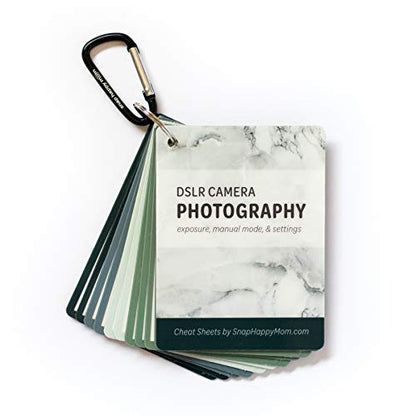 DSLR Cheat Sheet Cards for Canon, Nikon and Sony Cameras - Plastic Quick Reference Photography Cards | Camera Settings, Exposure & Manual Mode (Classic) - color: Classic