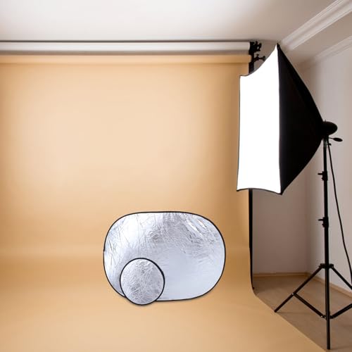 Homoyoyo 2pcs Collapsible Photography Reflectors Light Diffuser Soft Reflective Boards Portable Foldable Photo Studio Lighting for Portrait and Outdoor Use