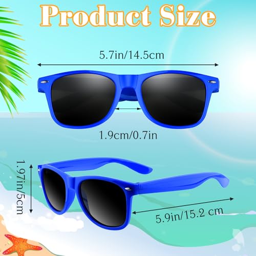 ASTARON Sunglasses Bulk, 6/12/24/48 Pack Sunglasses Party Favors for Summer Beach Pool Birthday Wedding Party Supplies - color: Blue