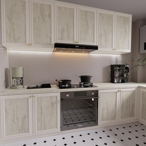 31.5x315in Extra Wide Cream Concrete Wallpaper Peel Stick Milky White Plaster Effect Contact Paper Air Guide Slot Design Matte Thick Self-Adhesive Waterproof Vinyl Wrap Industrial Style Wall Sticker - color: Ivory White, size: 31.5" x 315"