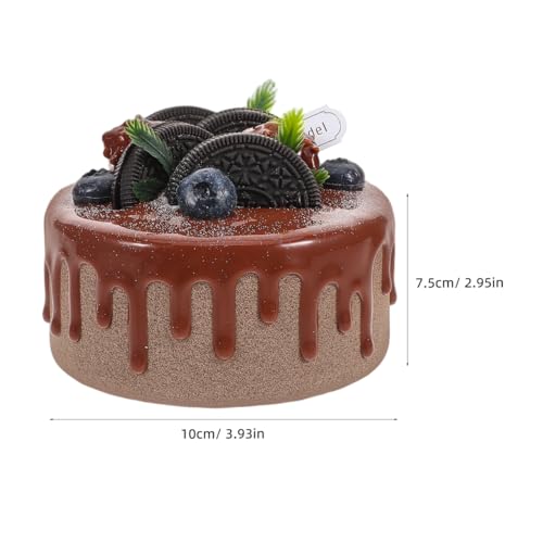 Abaodam Realistic Fake Birthday Cake Model for Dessert Table Decoration Faux Cake Prop for Food Photography Material for Window Displays and Parties - color: Multi Color