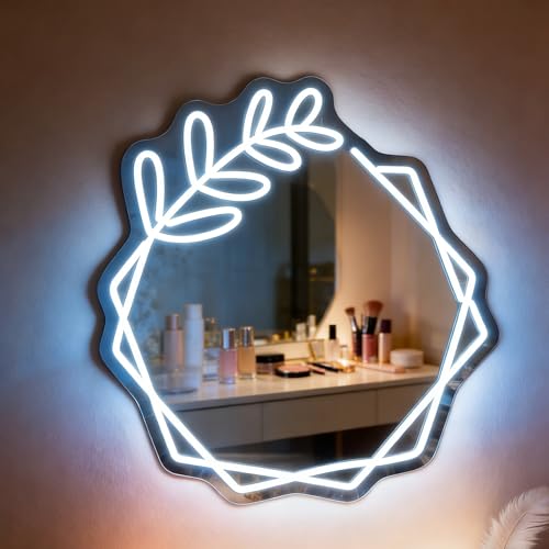 Neon Sign for Wall Decor Light Up Letters Mirror Led Sign Birthday Party Gifts Led Decorative Night Signs Room Decorations Supplies Birthday Party Signs for Home Bedroom Dorm (Mirror) - color: mirror