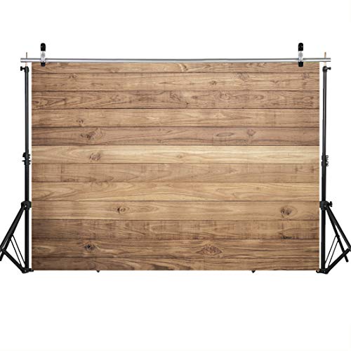 Natural Light Brown Wood Plank Photography Backdrop Realistic Wooden Texture Photo Background for Portrait Product, Studio DIY Projects 7x5FT 11789