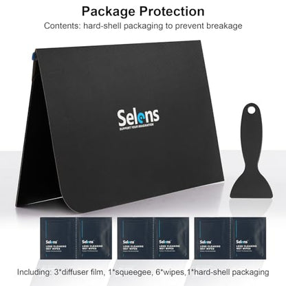 Selens 3Pcs Adhesive Light Diffuser 7.9X 11.82 inches Light Dimming Film for LED Lights - color: 3Pcs