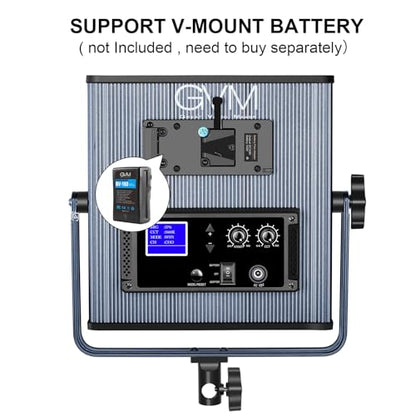 GVM 65W LED Video Lighting Kits with APP Control, Bi-Color Variable 3200K~5600K with Digital Display Brightness of 10~100% for Video Photography, CRI97+ TLCI97 Led Video Light Panel, 1216 Led Beads