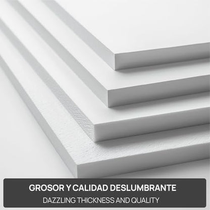 OFITURIA Foam Board, White, A3 (29.7 x 42 cm), Pack of 6, Expanded Polystyrene Plate, Lightweight and Rigid, Foam Board, Versatile and Cuttable, for Crafts and Models, 5 mm - color: White, size: A3 Pack 6 u