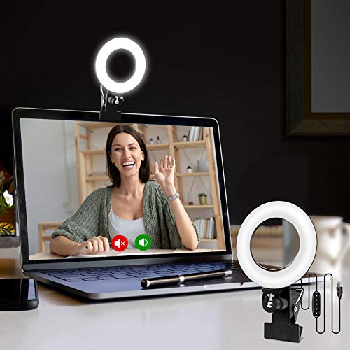 Cyezcor Video Conference Lighting Kit, Ring Light for Monitor Clip On,for Remote Working, Distance Learning,Zoom Call, Self Broadcasting and Live Streaming, Computer Laptop Video Conferencing - size: 5 Inch