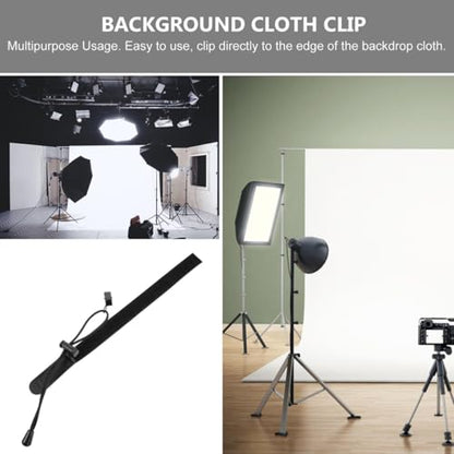 Levemolo 4 Pcs Adjustable Photography Backdrop Clips Spring Clamp, Heavy-Duty Background Cloth Holders for Studio and Video Shooting, Compatible Muslin Canvas and Photo Backdrops