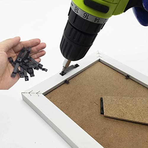 50 Pack Small Sawtooth Picture Hangers - Steel Picture Hanging Solutions with Screws, for Hanging Clock Paintings Artwork Frame Hooks (Black) - color: Small Black-50 Pack