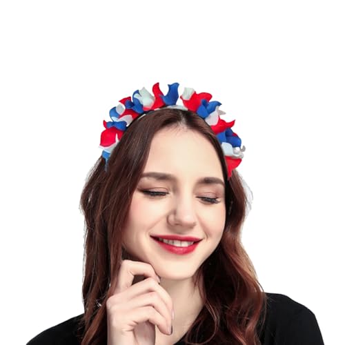 4th of July Headband Independence Day Hair Accessories Patriotic Hairband Simulated Flower Gifts Parade Party Supplies - color: Patriotic