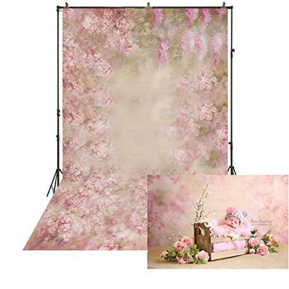 5x6.5ft Colorful Fantasy Background Pink Painting Flower Backdrop for Photography Baby Shower Backdrop Maternity Shoots Newborn Photo Studio Background Seamless