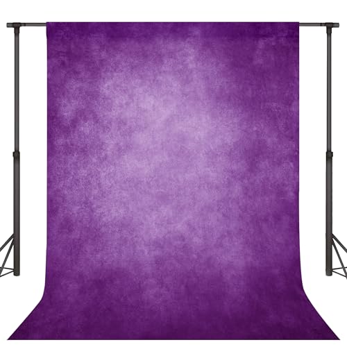 Purple Gradient Photography Backdrop 6x9 FT Retro Abstract Textured Backdrops Professional Pictures Portrait Solid Color Background Party Photoshoot Banner Decoration Photo Booth Prop - color: Purple, size: 6x9 FT
