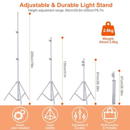 iMounTEK Backdrop Stand for Party, 6.5 * 9.84 ft Photographic Studio Photo Backgrounds Adjustable Photo Backdrop Stand Kits with a Carrying Bag Photo Backdrop Stand for Photography/Wedding(Silver) - color: Silver